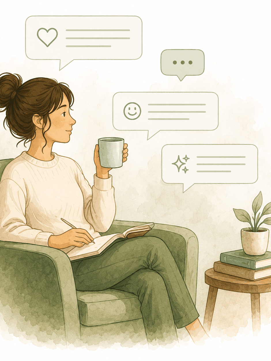 Une personne qui décrit ses envies de lecture